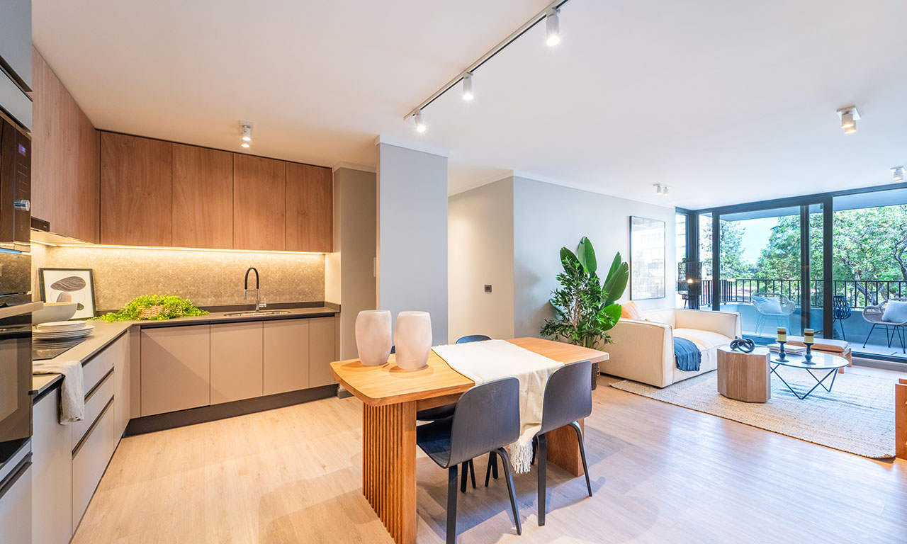 Cocina/living depto. piloto tipo F