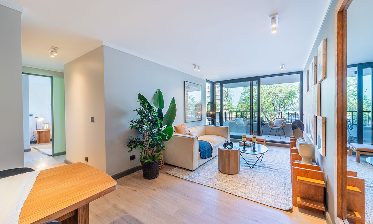 Living/terraza depto. piloto tipo F